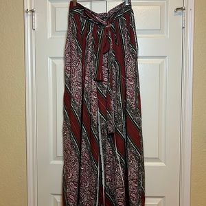 Grass-fields wide leg Palazzos with paisley and stripe print EU 14/US 10